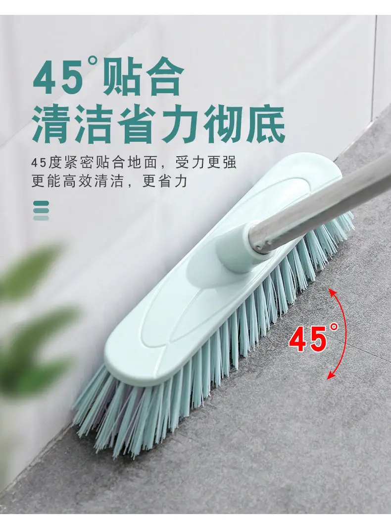 Pink Triangular Floor Brush for Bathroom Tiles Cleaning — feature 6