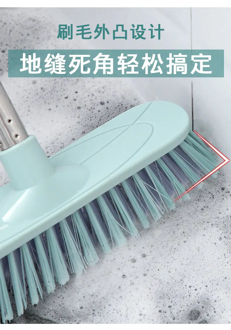 Pink Triangular Floor Brush for Bathroom Tiles Cleaning — feature 7