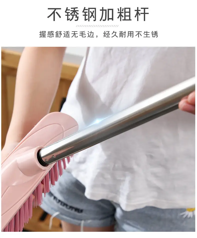 Pink Triangular Floor Brush for Bathroom Tiles Cleaning — feature 8