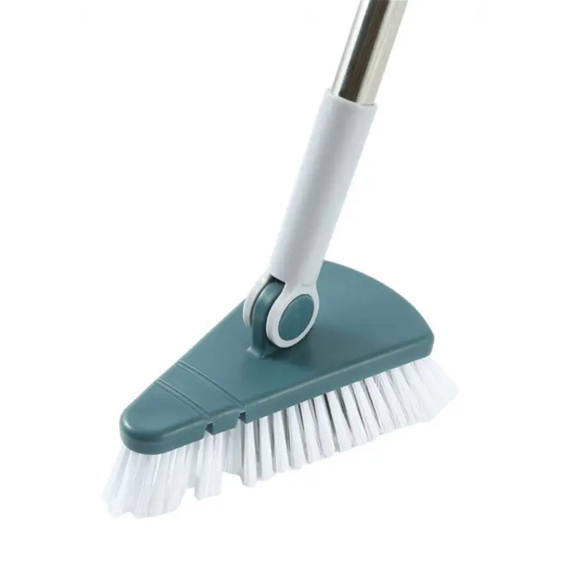 Pink Triangular Floor Brush for Bathroom Tiles Cleaning - Image 4