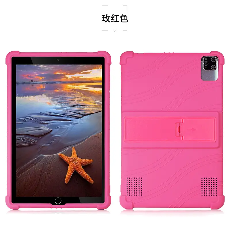 Orange 10.1 Inch Tablet Protective Case with Anti-Fall Silicone Cover - Image 6