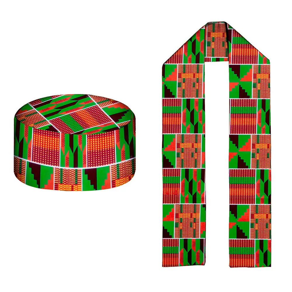 African Print Long Scarf for Men Women Cotton Shawl