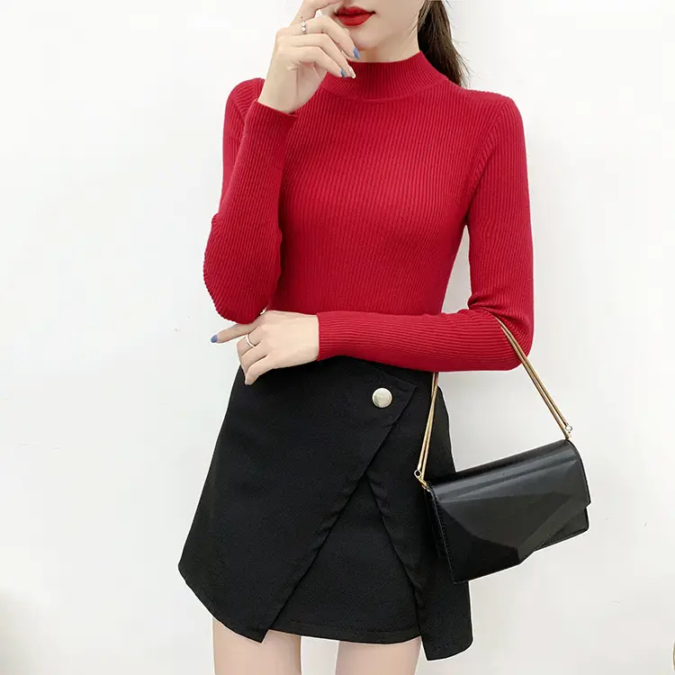 2025 Knit Half-Turtleneck Sweater Set for Women - Image 16