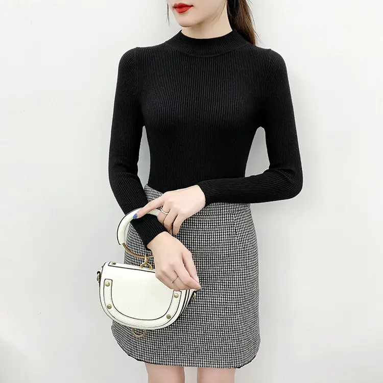 2025 Knit Half-Turtleneck Sweater Set for Women - Image 2