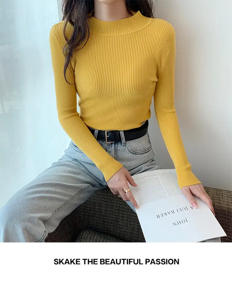 2025 Knit Half-Turtleneck Sweater Set for Women - Image 8