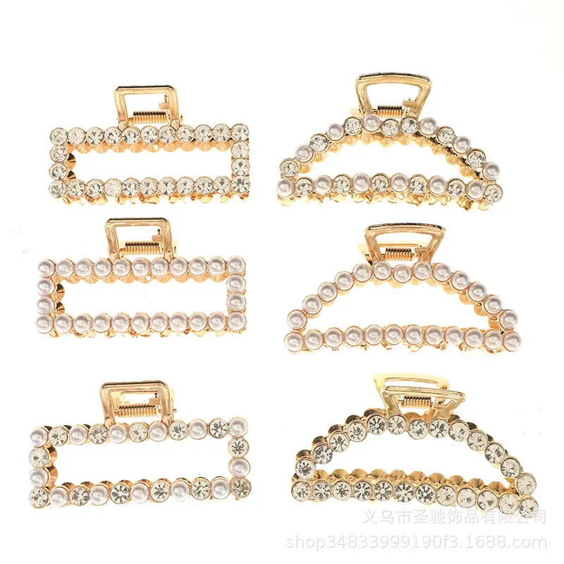 Gold Rhinestone Pearl Hairpin Clip 40cm Large - Image 11