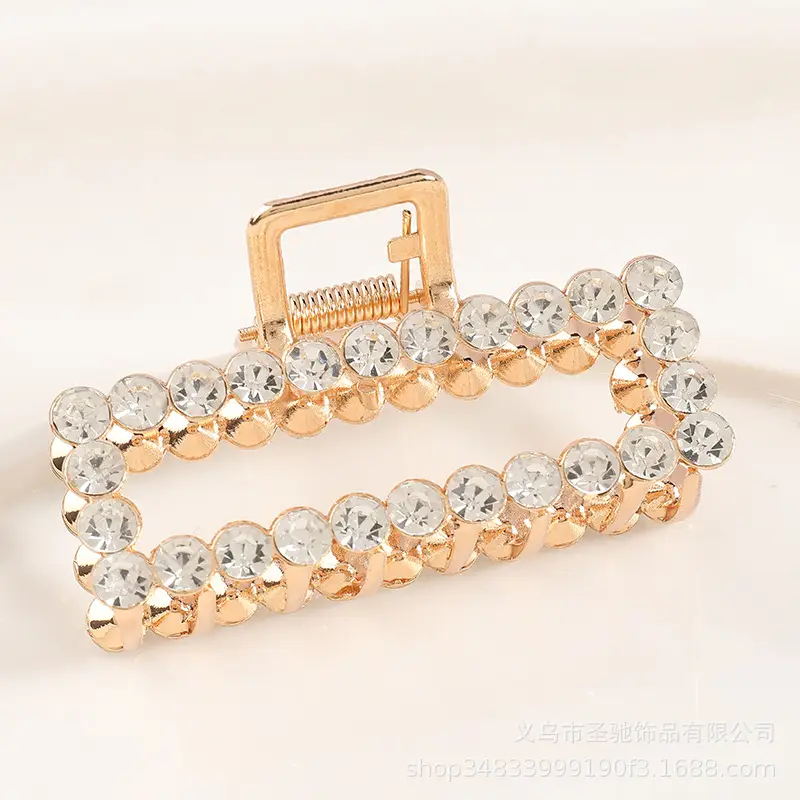 Gold Rhinestone Pearl Hairpin Clip 40cm Large - Image 2