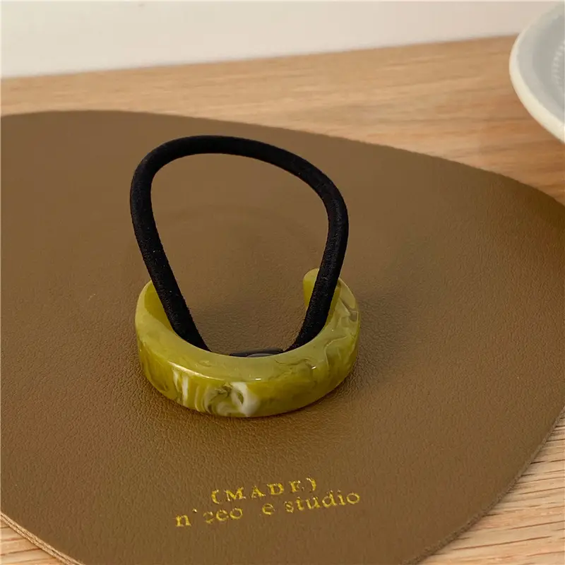 Korean Dynasty Hair Rope Half Ring Acetic Acid - Image 3
