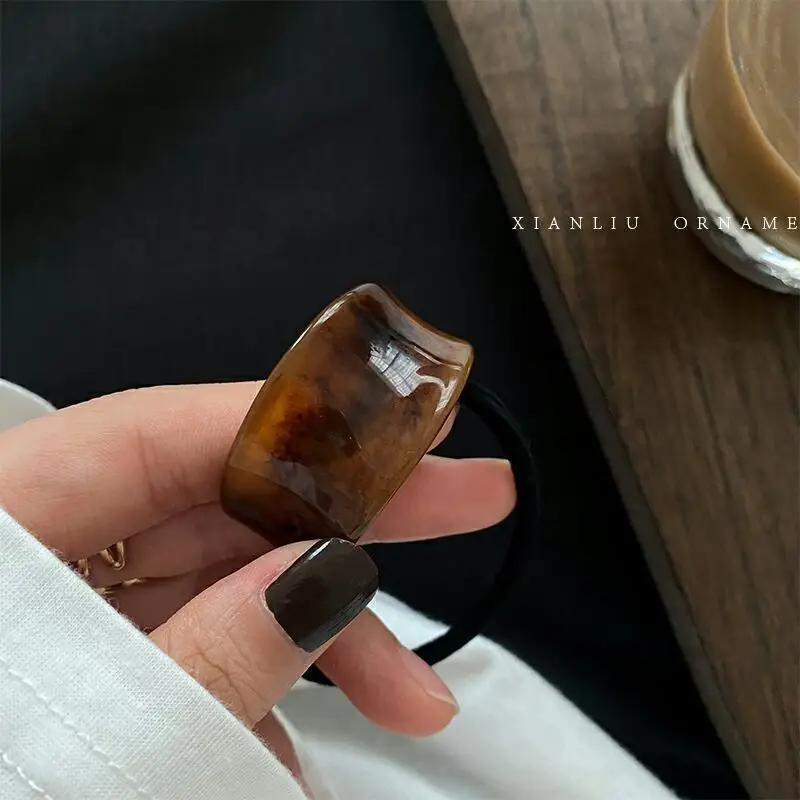 Korean Dynasty Hair Rope Half Ring Acetic Acid - Image 6
