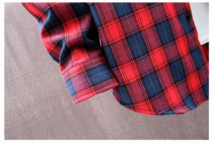 Men Plaid Flannel Shirt Loose Fit Yellow Blue — feature 19