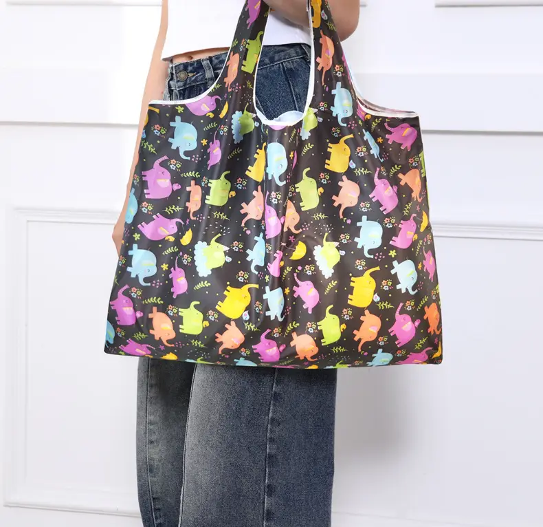 Printed Star Cloth Shopping Bag One Shoulder Large Capacity — feature 21