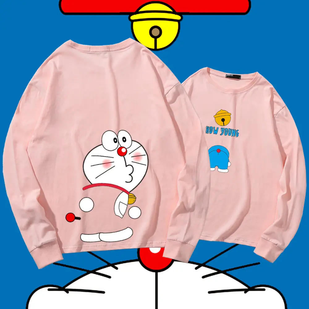 Doraemon Cotton Long Sleeve T-Shirt Navy Blue - Image 37