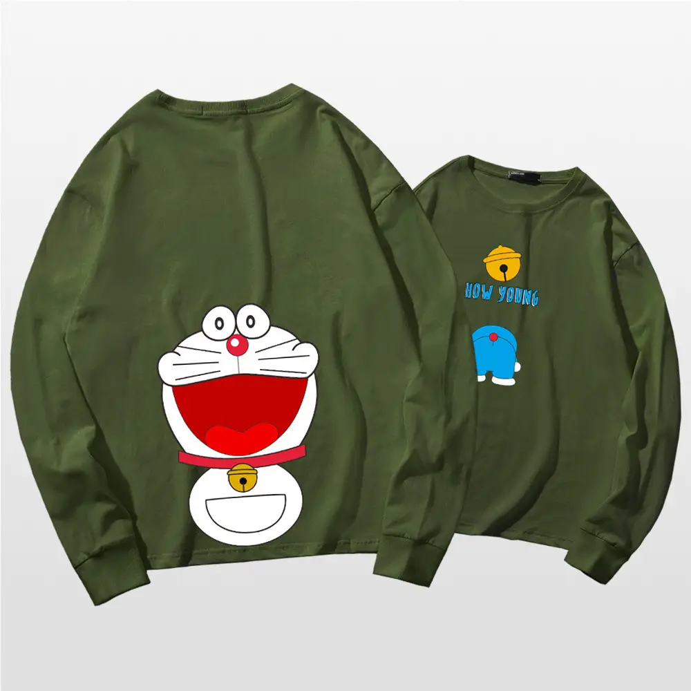 Doraemon Cotton Long Sleeve T-Shirt Navy Blue - Image 13