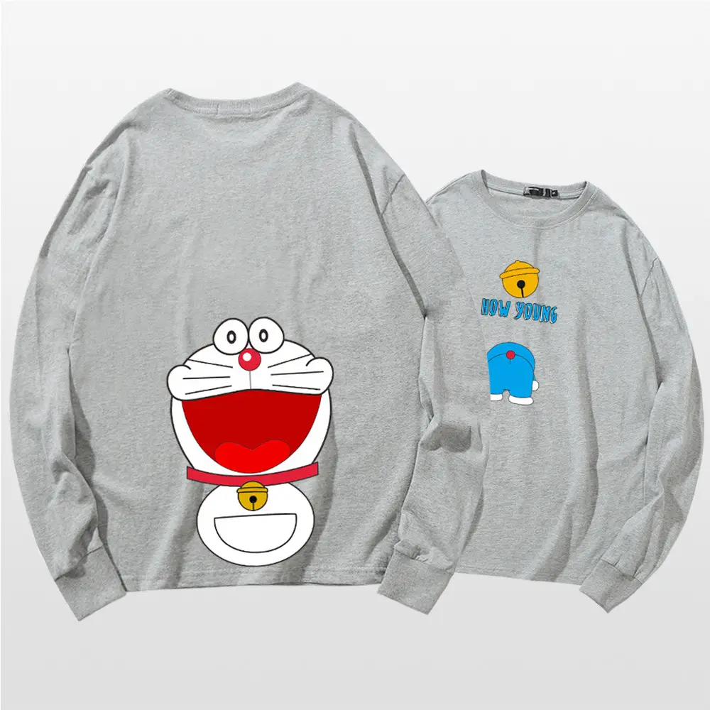Doraemon Cotton Long Sleeve T-Shirt Navy Blue - Image 14