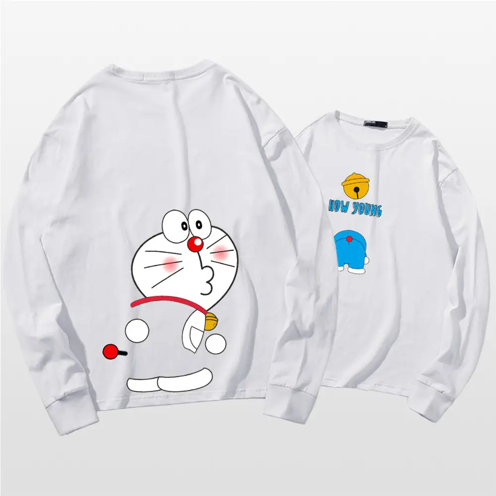Doraemon Cotton Long Sleeve T-Shirt Navy Blue - Image 2