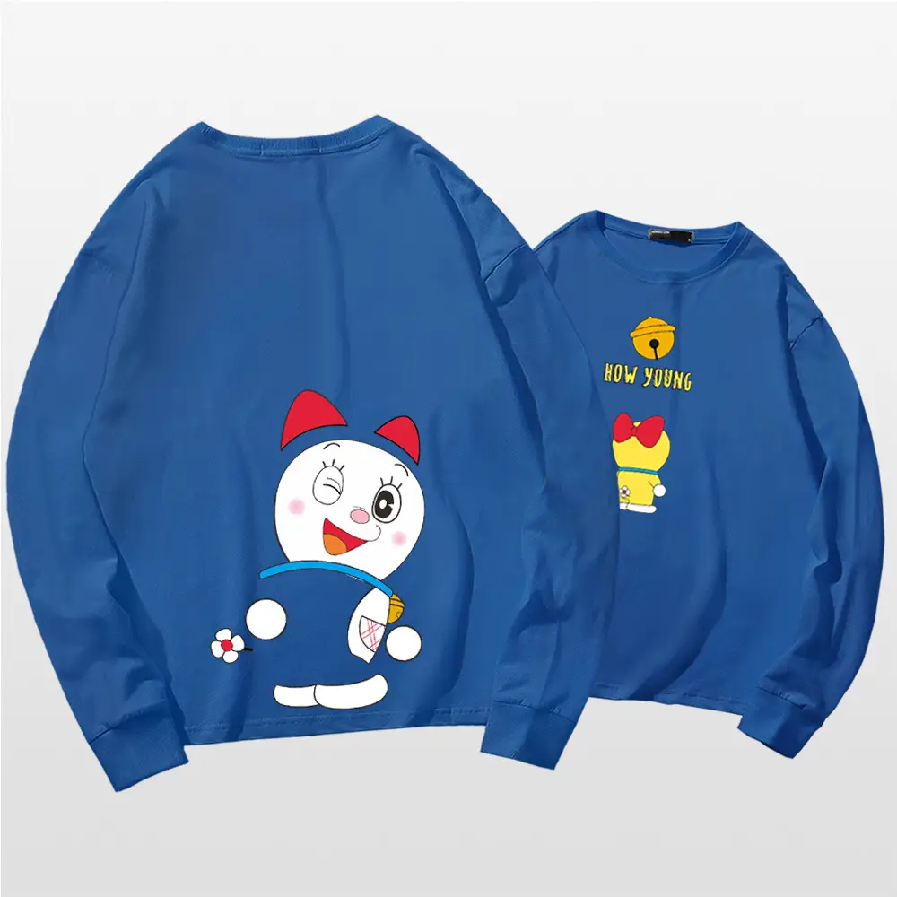 Doraemon Cotton Long Sleeve T-Shirt Navy Blue - Image 21