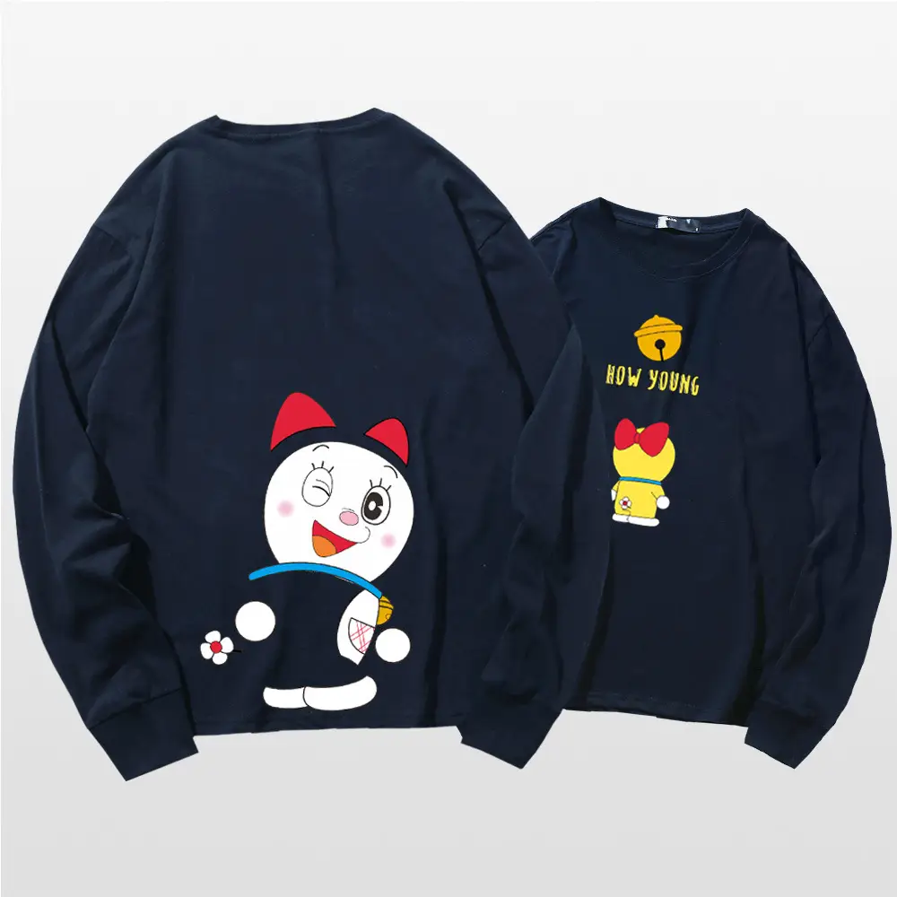 Doraemon Cotton Long Sleeve T-Shirt Navy Blue - Image 25