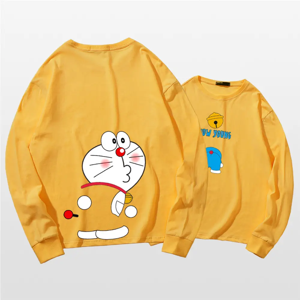 Doraemon Cotton Long Sleeve T-Shirt Navy Blue - Image 3