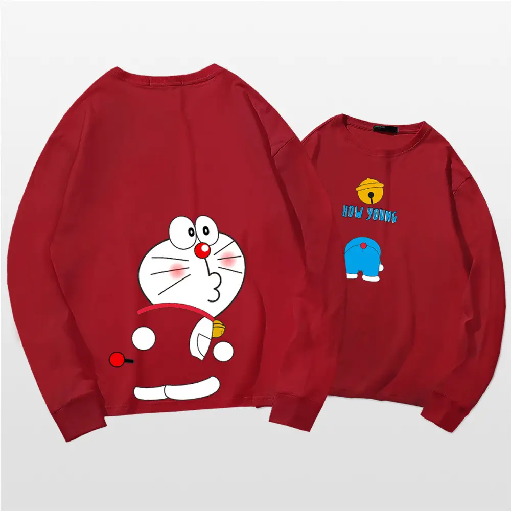Doraemon Cotton Long Sleeve T-Shirt Navy Blue - Image 4