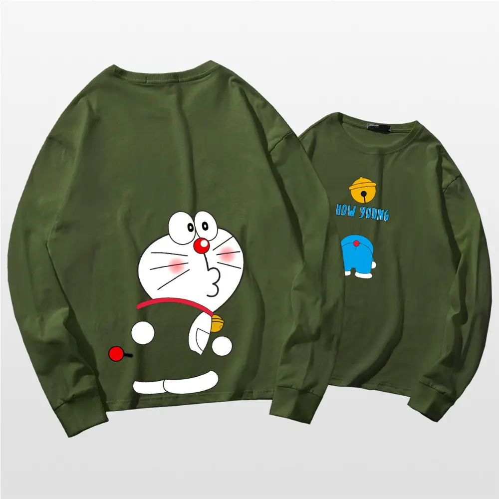 Doraemon Cotton Long Sleeve T-Shirt Navy Blue - Image 5