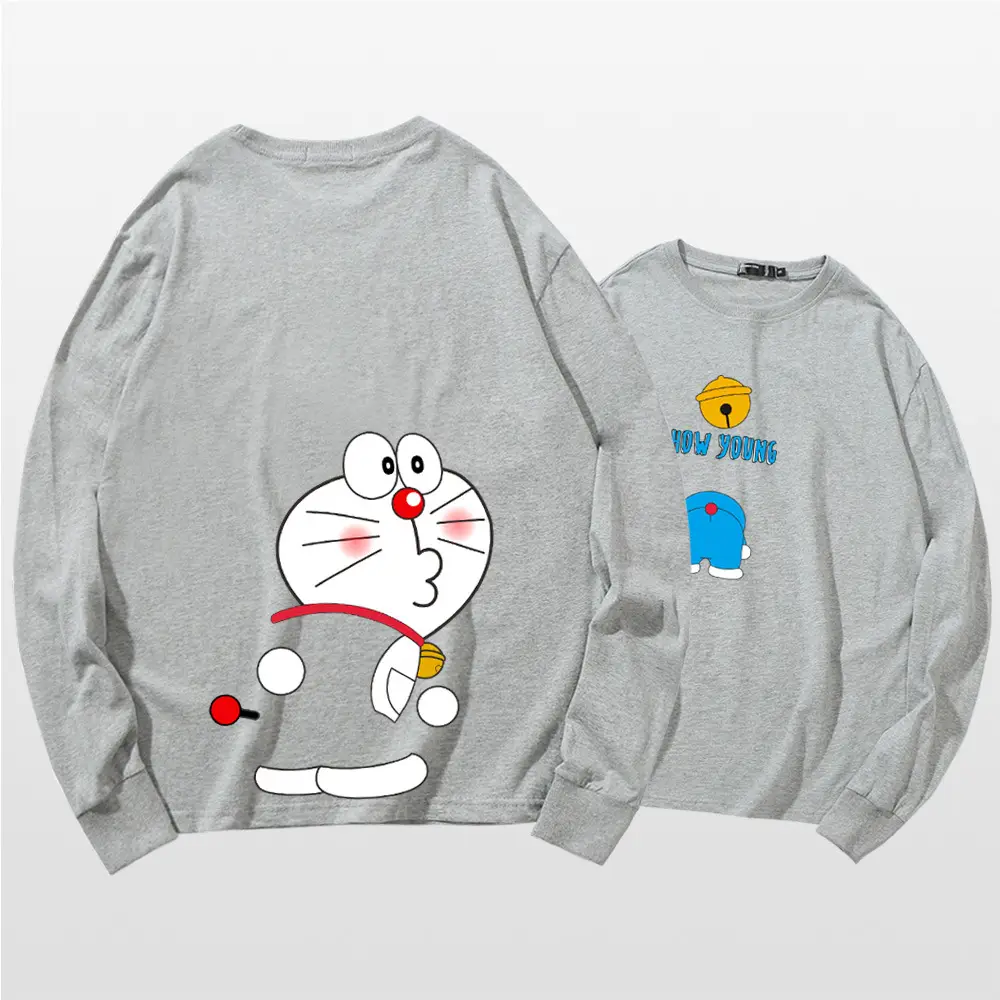 Doraemon Cotton Long Sleeve T-Shirt Navy Blue - Image 6