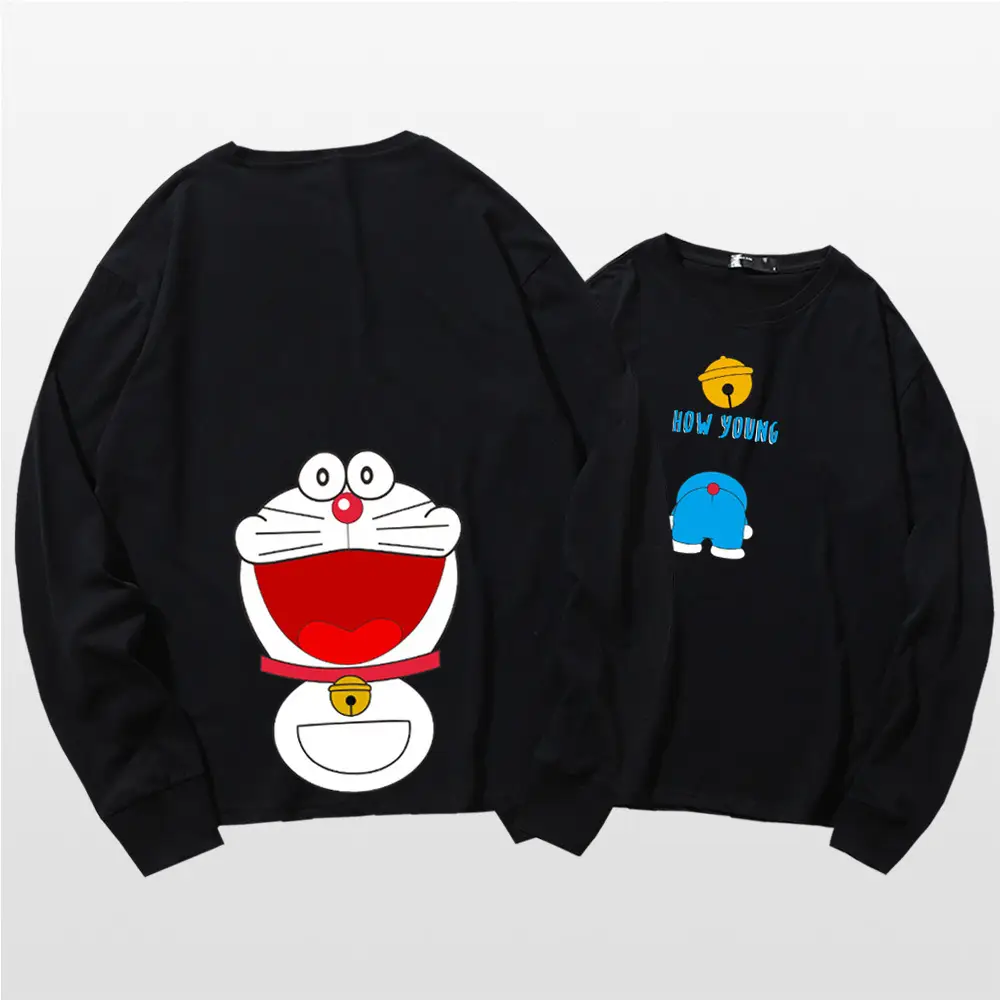 Doraemon Cotton Long Sleeve T-Shirt Navy Blue - Image 8