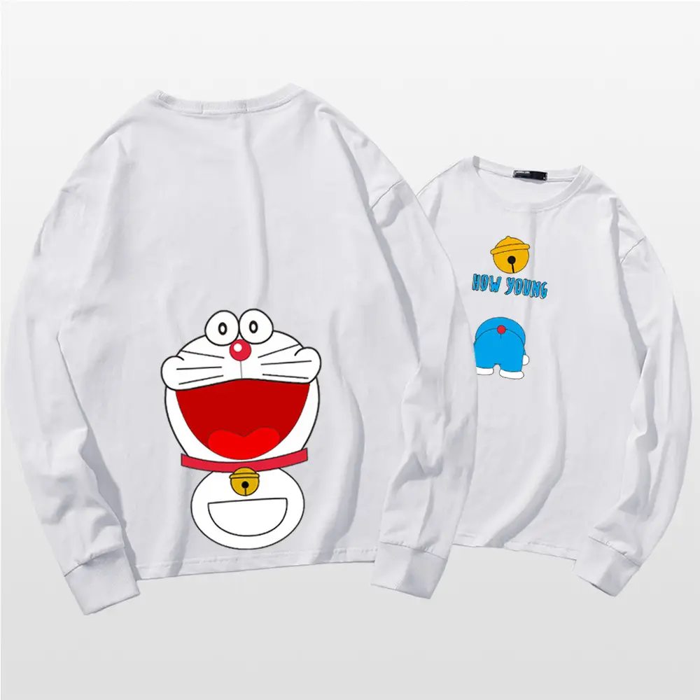 Doraemon Cotton Long Sleeve T-Shirt Navy Blue - Image 9