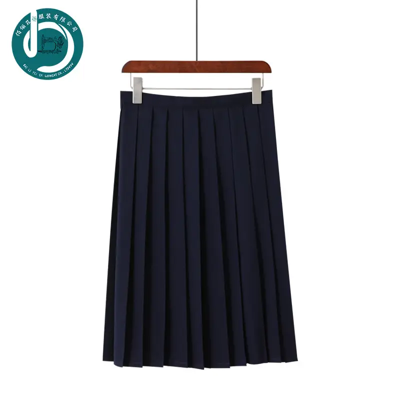 Black Japanese School Pleated Skirt Set for Girls