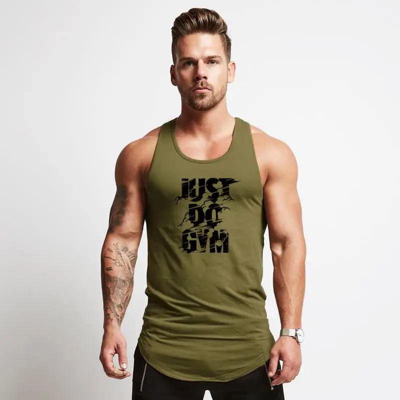 Men's Gray "Just Do It" Muscle Vest - Image 3