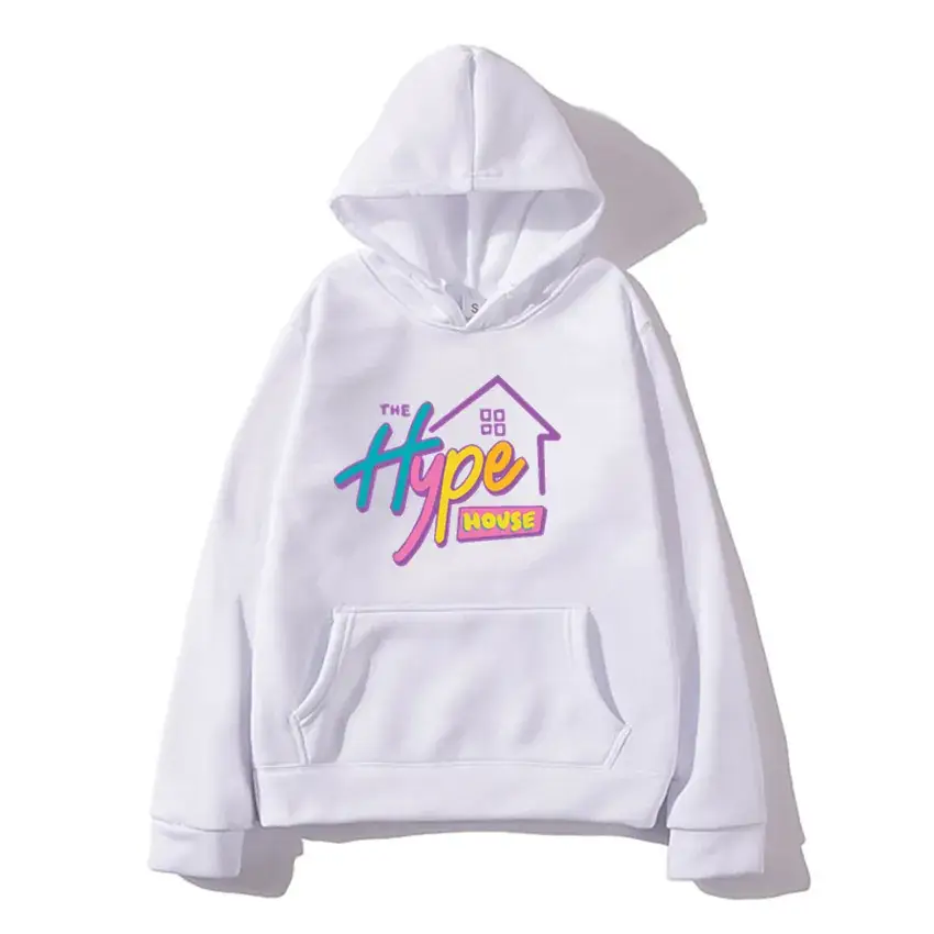 Pink Hoodie with "The Hype House" Print