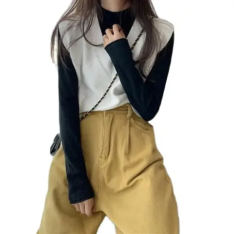 Women V-Neck Knitted Vest Blue Autumn 2025 - Image 11