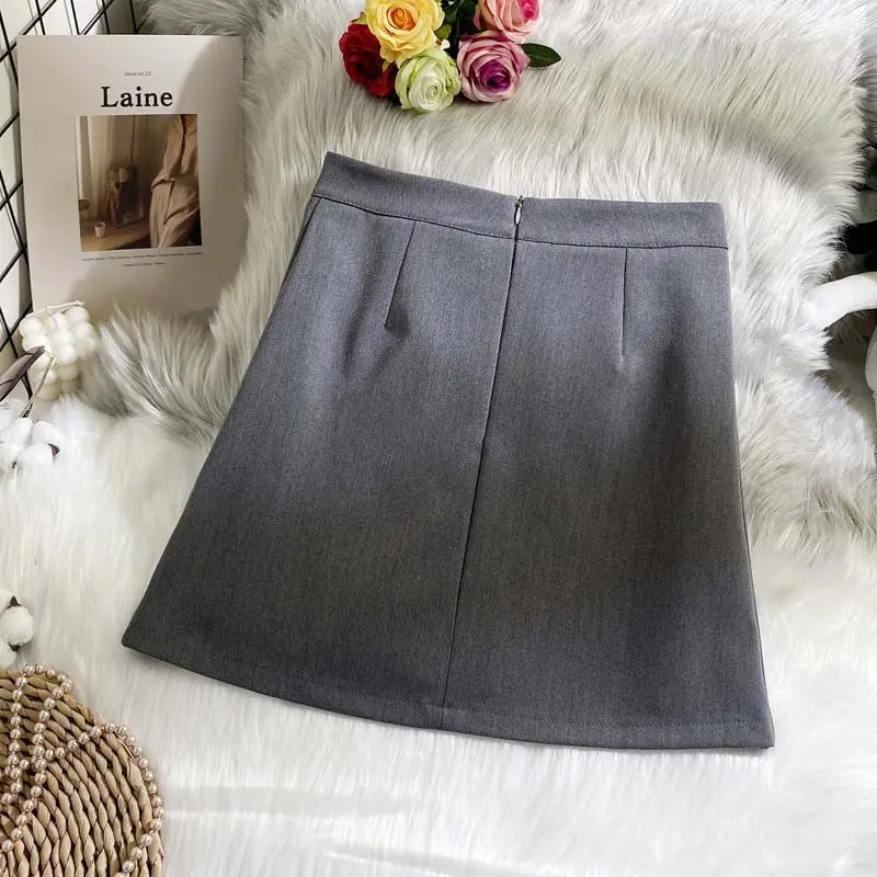 Black Korean Style Women's Half-Length Skirt