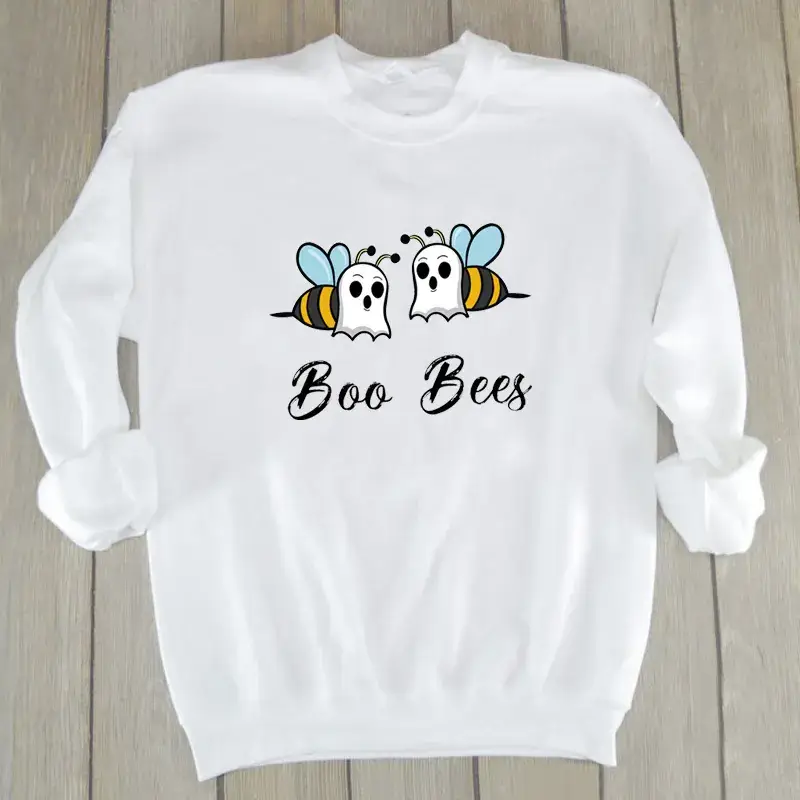 Boo Bees Halloween Green Cotton T-Shirt