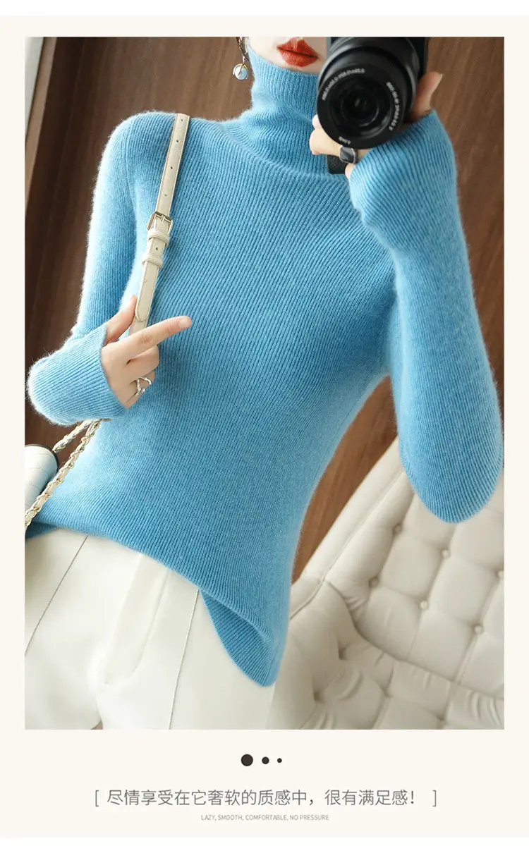 Green Knit Long Sleeve Women's Slim Top — feature 18
