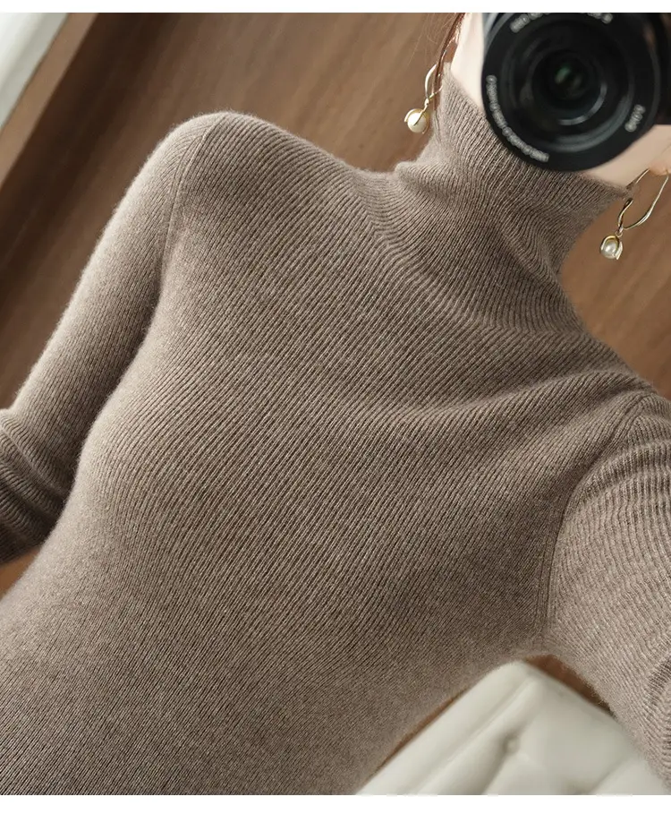 Green Knit Long Sleeve Women's Slim Top — feature 20