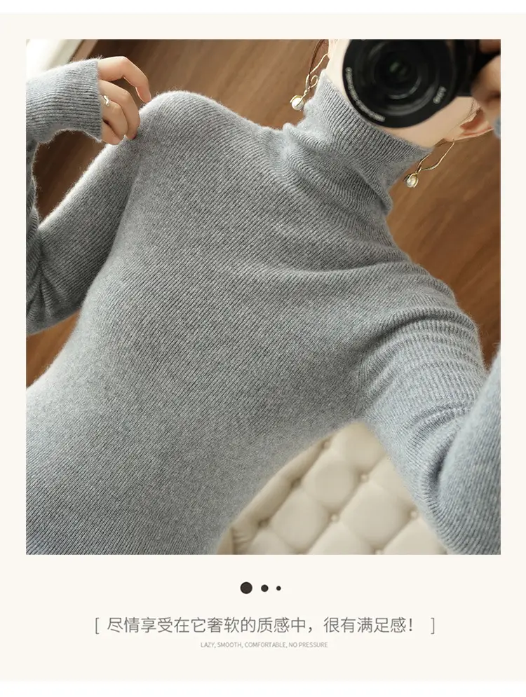 Green Knit Long Sleeve Women's Slim Top — feature 23