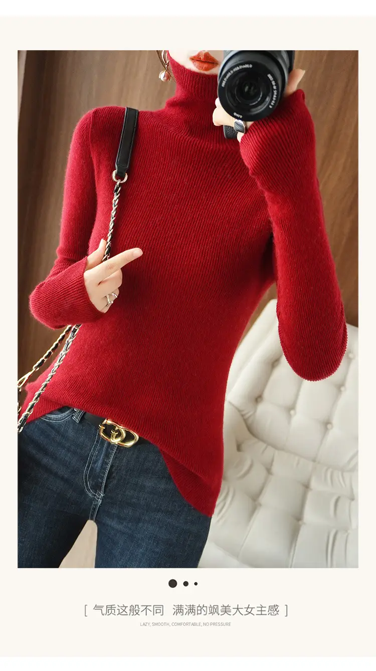 Green Knit Long Sleeve Women's Slim Top — feature 26
