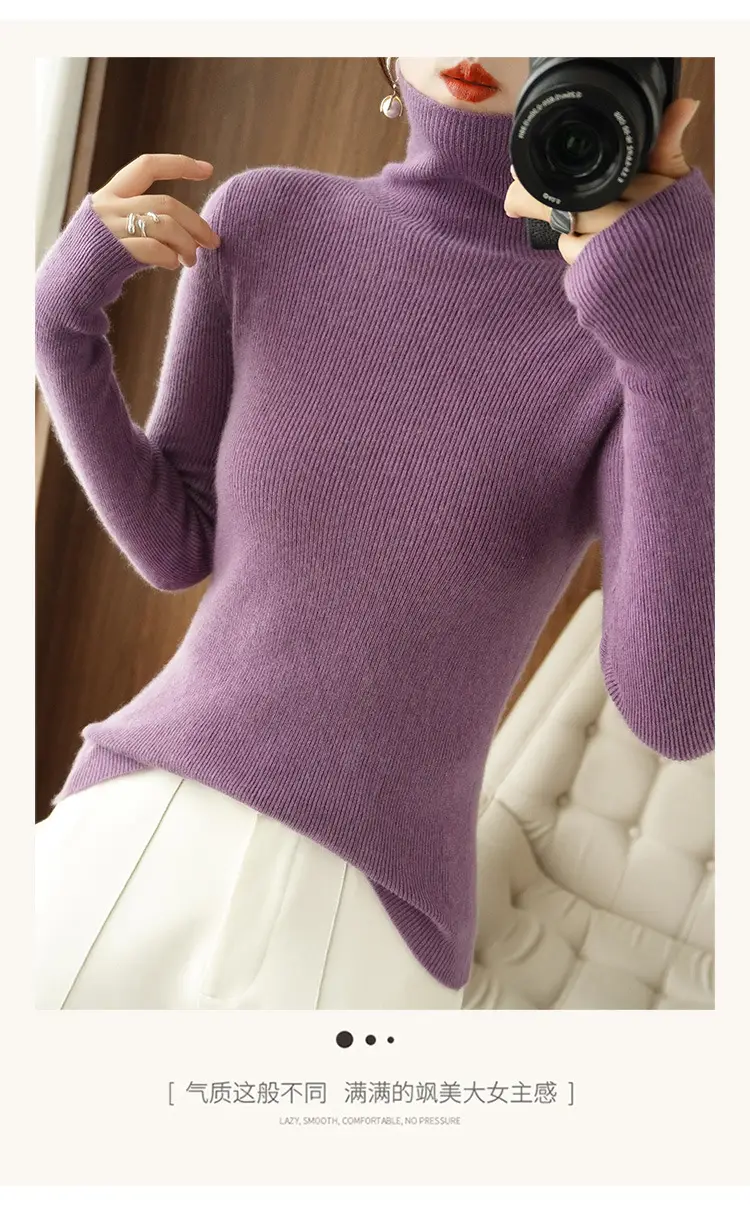 Green Knit Long Sleeve Women's Slim Top — feature 30