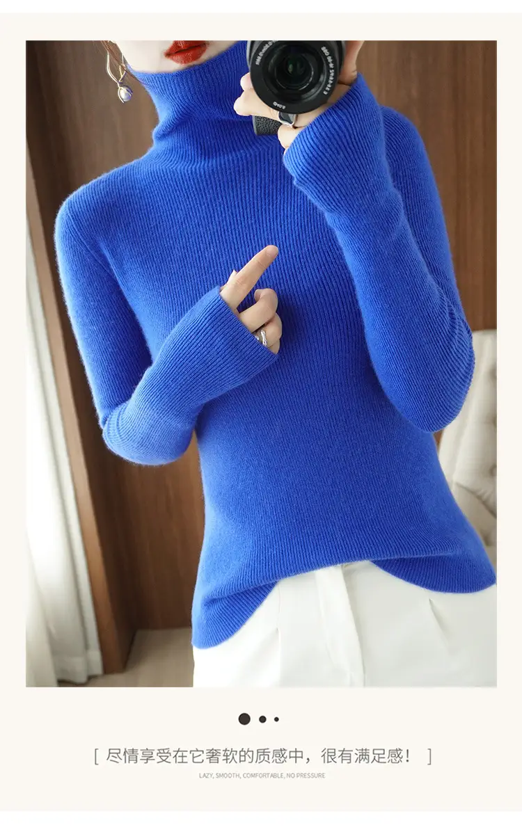 Green Knit Long Sleeve Women's Slim Top — feature 33
