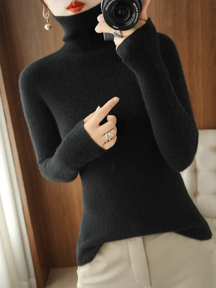 Green Knit Long Sleeve Women's Slim Top - Image 11