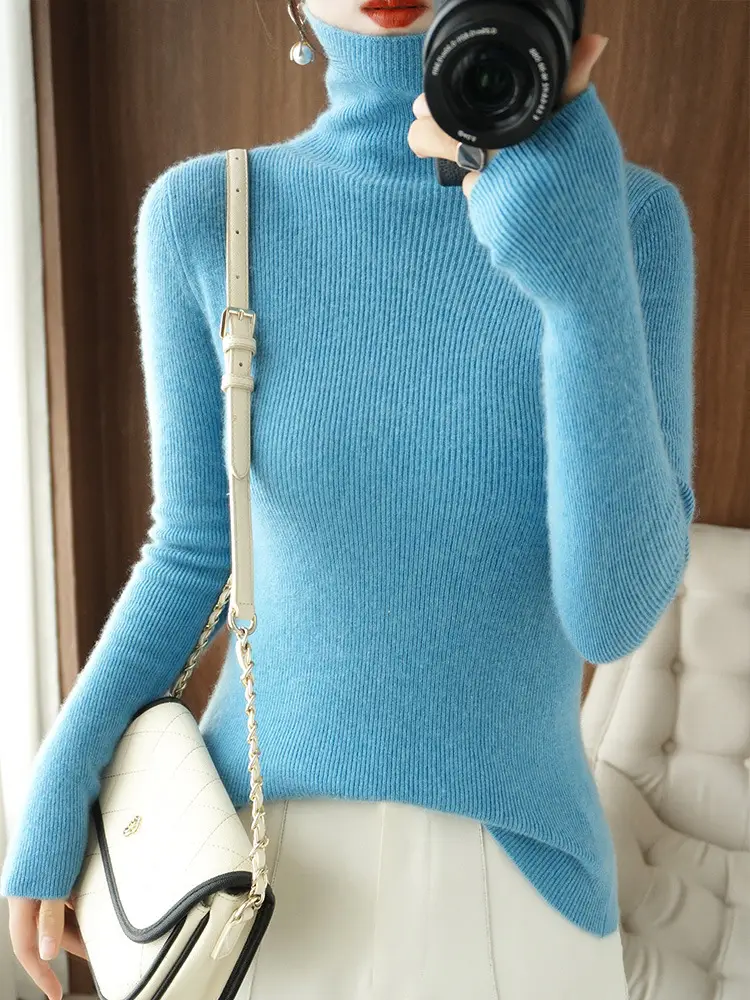Green Knit Long Sleeve Women's Slim Top - Image 6