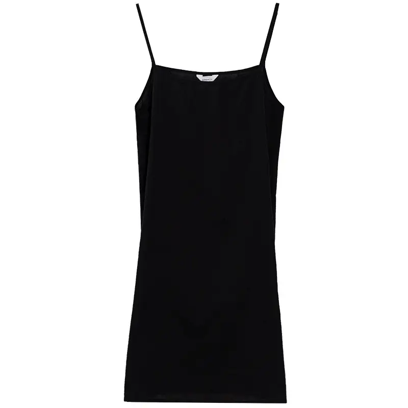 Women's Combed Cotton Sleep Vest Dress White