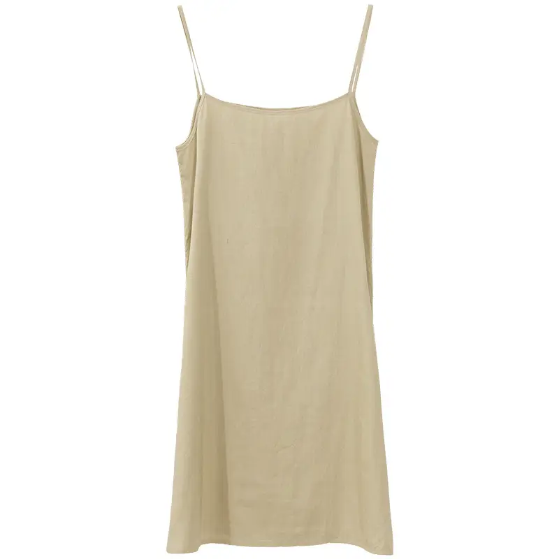 Women's Combed Cotton Sleep Vest Dress White - Image 2