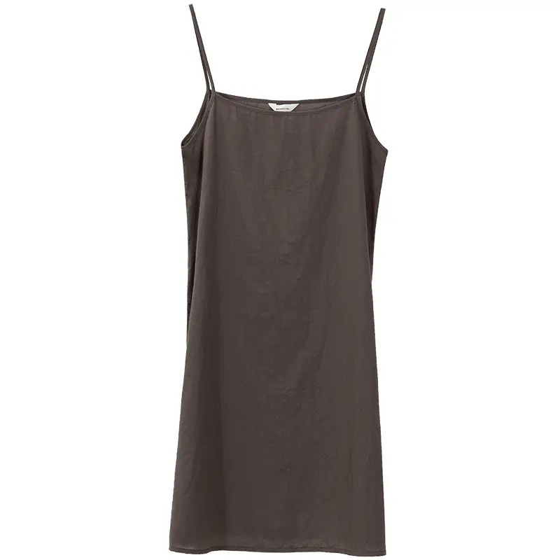 Women's Combed Cotton Sleep Vest Dress White - Image 3