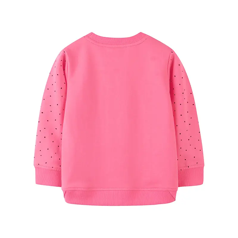 Pink Rabbit Embroidered Girls Sweatshirt Long Sleeve