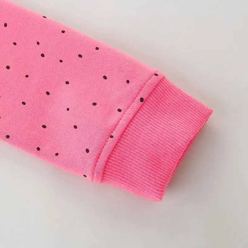 Pink Rabbit Embroidered Girls Sweatshirt Long Sleeve