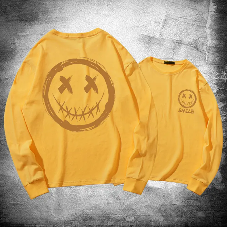 Men Green Smiley Graphic Sweatshirt Set Long Sleeve - Image 13