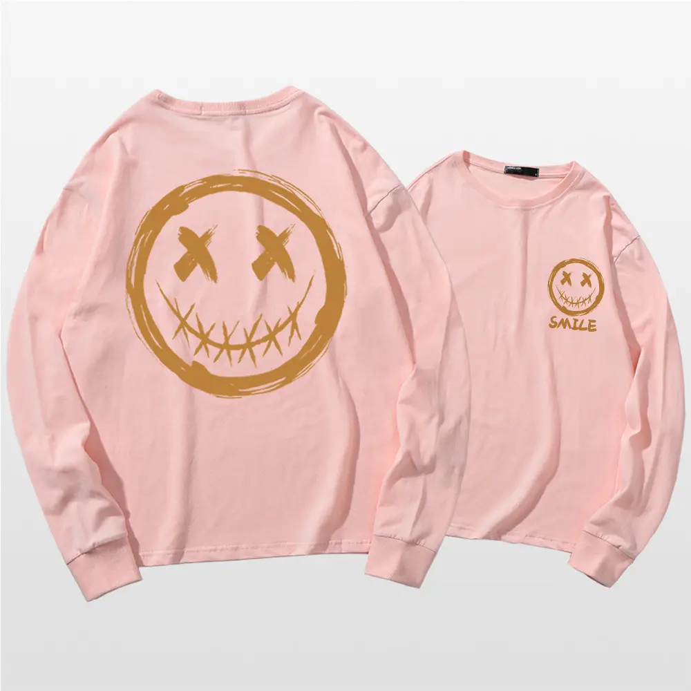 Men Green Smiley Graphic Sweatshirt Set Long Sleeve - Image 8