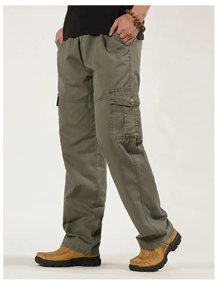 Men Grey Cargo Pants Large Spring Autumn Medium — feature 10