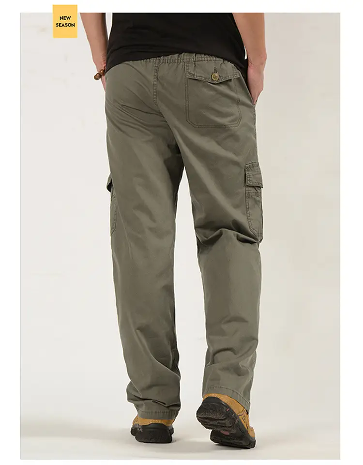 Men Grey Cargo Pants Large Spring Autumn Medium — feature 11